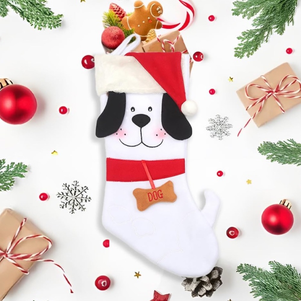 🛍️3/15🛍️Dog Christmas Stocking